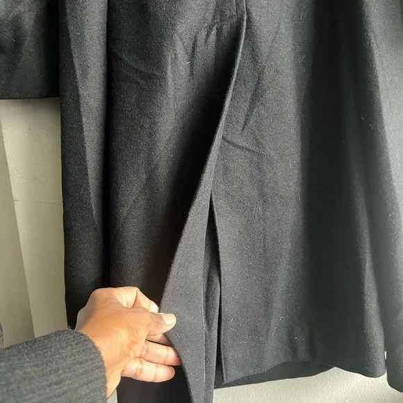 London Fog Black Belted Wool Wrap Coat Size Large. - Picture 11 of 16